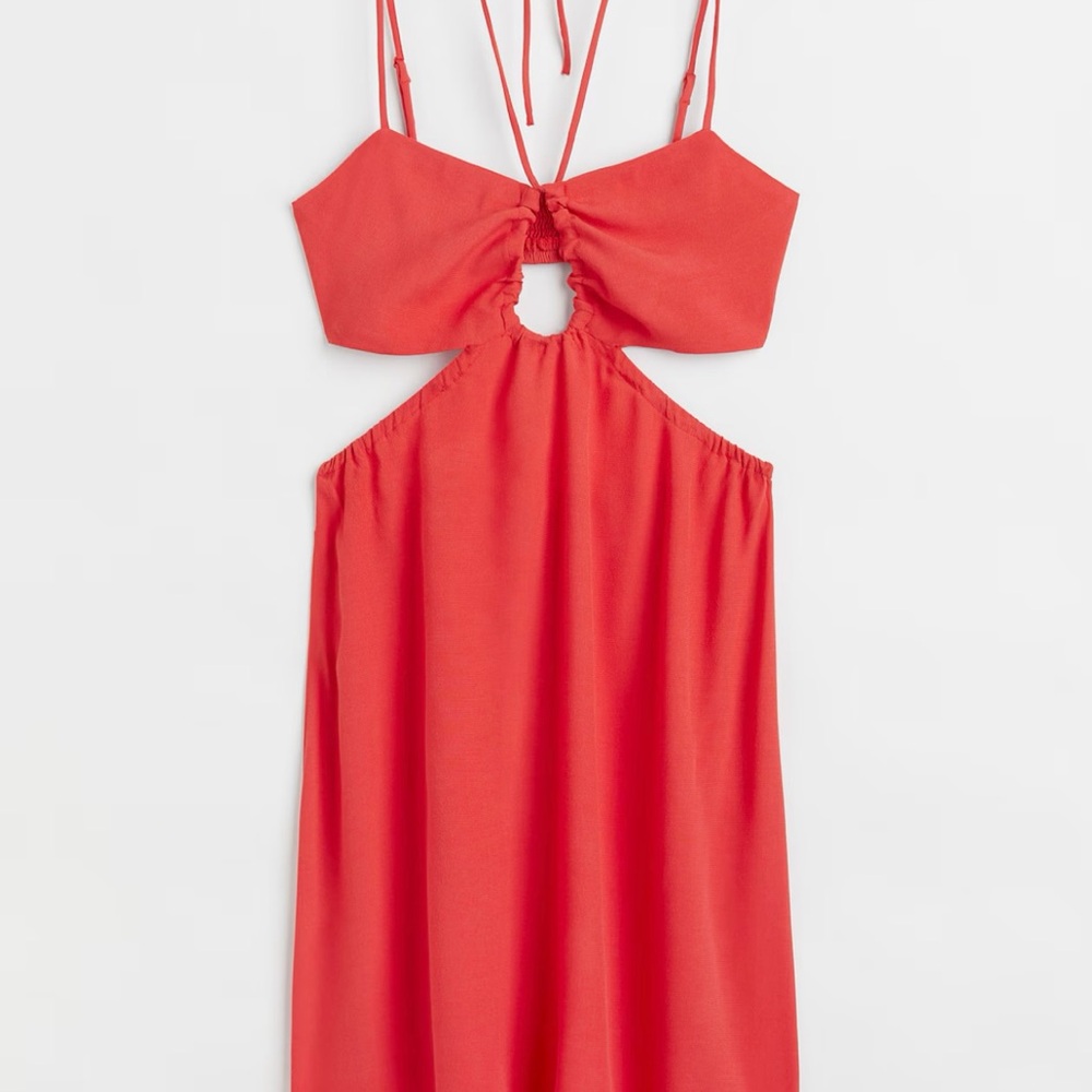 H&M Vibrant Red Backless Dress